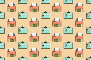 Office icon seamless pattern background vector
