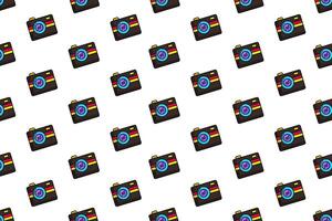 Seamless pattern background with summer themed icons, flat and colorful style. vector
