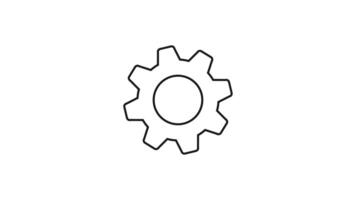 Setting, workflow, process icon. Motion graphic design. 4k. video