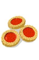 Delicious buttermilk biscuits with strawberry jam issolated on white vector