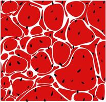 Abstract red watermelon and white liquid background texture vector