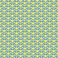 Yellow and Blue Pixelated Zigzag Sunshine and Sky Seamless Pattern Background vector