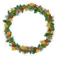 Mistletoe Christmas over white background using hand draw water colour illustration - Christmas celebration decoration object concept vector