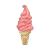 Illustration of ice cream cone vector