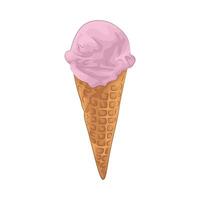 Illustration of ice cream cone vector