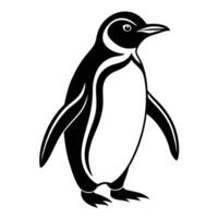 a penguin is standing in front of a white background vector