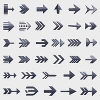 Various arrows on a white background vector