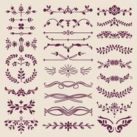 A set of decorative elements and designs vector