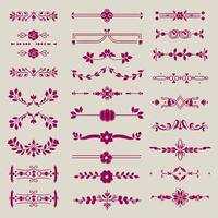 A set of decorative elements and borders vector