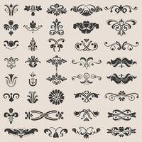 A large set of ornamental design elements vector