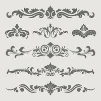 Set of vintage decorative elements vector