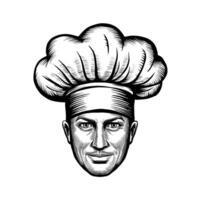 A chef in a hat with a beard vector