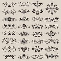 A large set of decorative elements vector