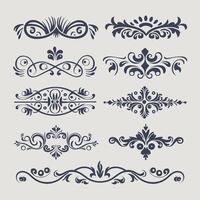 Set of vintage decorative elements, calligraphic design elements, vintage design elements, vintage design elements vector