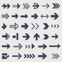 Various arrows and arrows in different shapes and sizes vector