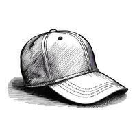 A drawing of a baseball cap vector