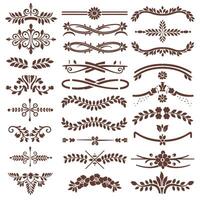A set of decorative elements and borders vector