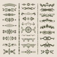A set of decorative elements and designs vector