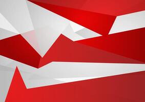 Red and grey abstract tech polygonal background vector