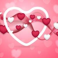 Pink and white Valentines Day abstract background vector