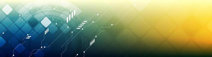 Abstract technology concept bright web header banner vector