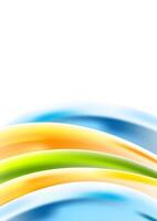 Abstract multicolored corporate waves background vector