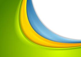 Abstract colorful smooth corporate waves background vector