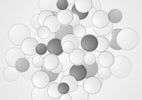 Abstract grey circles retro background vector