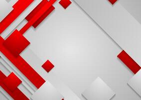 Hi-tech red grey corporate abstract background vector