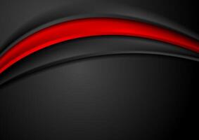 Dark red abstract smooth waves background vector