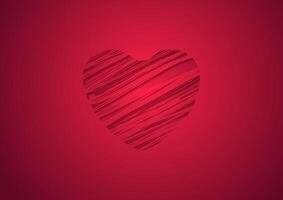 Abstract red heart background vector