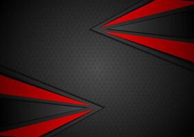 Red and black tech contrast background vector