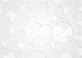 Grey circles tech geometric background vector