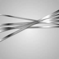 Tech metallic stripes on grey background vector