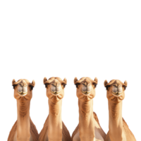 A group of camels are standing in a row png