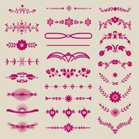 A set of decorative elements and designs vector
