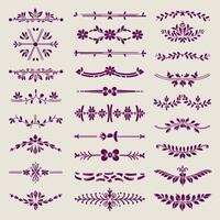 Set of decorative elements for design, illustration vector