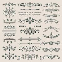 Set of vintage decorative elements, calligraphic design elements, decorative elements, decorative elements, decorative vector