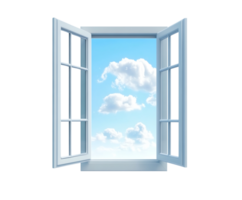 An open window with a view of the sky png