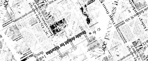 Abstract seamless pattern with chaotic layering of newspaper text vector