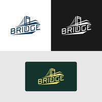 logo and a business card with the main logo, namely a bridge with writing underneath saying bridge vector