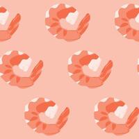 Seamless Shrimp Pattern with Background vector