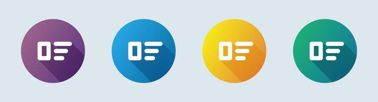 Sort line icon in flat design style. Filter signs illustration. vector
