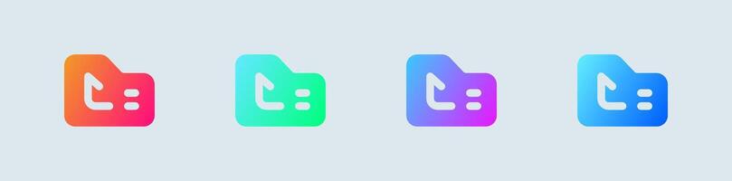 Upload solid icon in gradient colors. Arrow signs illustration. vector