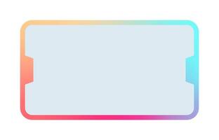 Futuristic element illustration. Colorful lower third overlay. vector