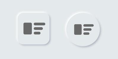 Sort solid icon in neomorphic design style. Filter signs illustration. vector
