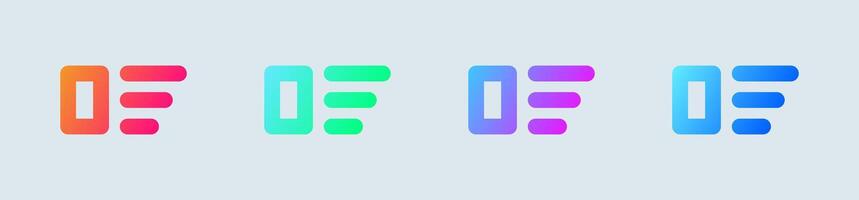 Sort line icon in gradient colors. Filter signs illustration. vector