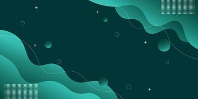 Bright turquoise geometric business banner on design. Creative banner design with wave shape and lines as template. Simple horizontal banner. Eps10 vector
