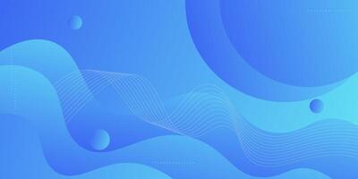 Abstract blue curved paper cut template with wave pattern. Blue background with wave and line design. Eps10 vector