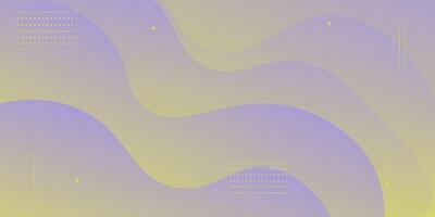 Abstract geometric wave themed overlapping background with bright purple and yellow colors for graphic design. eps10 vector